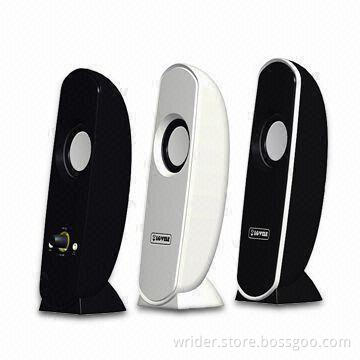 2.0-channel Computer Speakers with 25 to 18kHz Frequency Response and S/N Ratio of >90dB